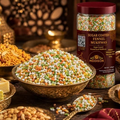 MODISON Sugar Coated Fennel Indian Mouth Freshener Saunf 100g product image 7