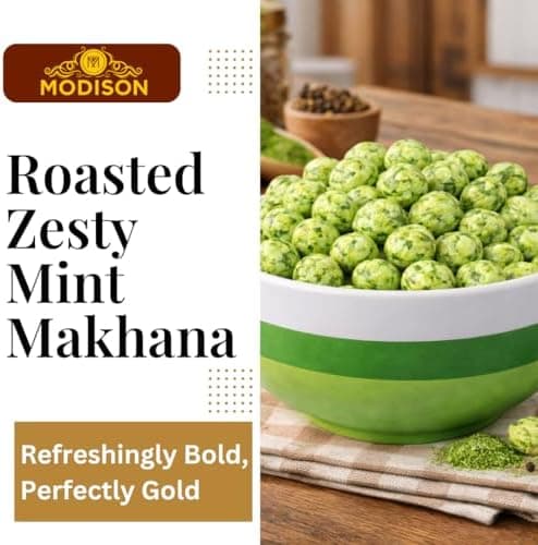MODISON Roasted Makhana Healthy Snacks Zesty Mint 80g product image 5