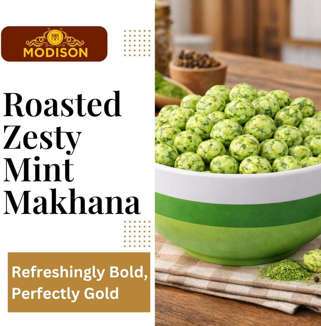 MODISON Roasted Makhana Healthy Snacks Zesty Mint 80g product image 12