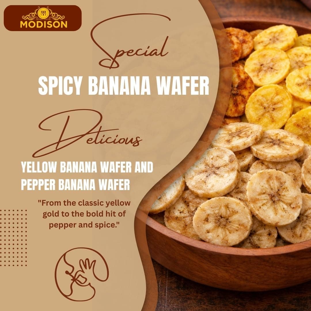 MODISON Banana Wafers Combo Indian Snacks Crispy Chips 540g product image 12