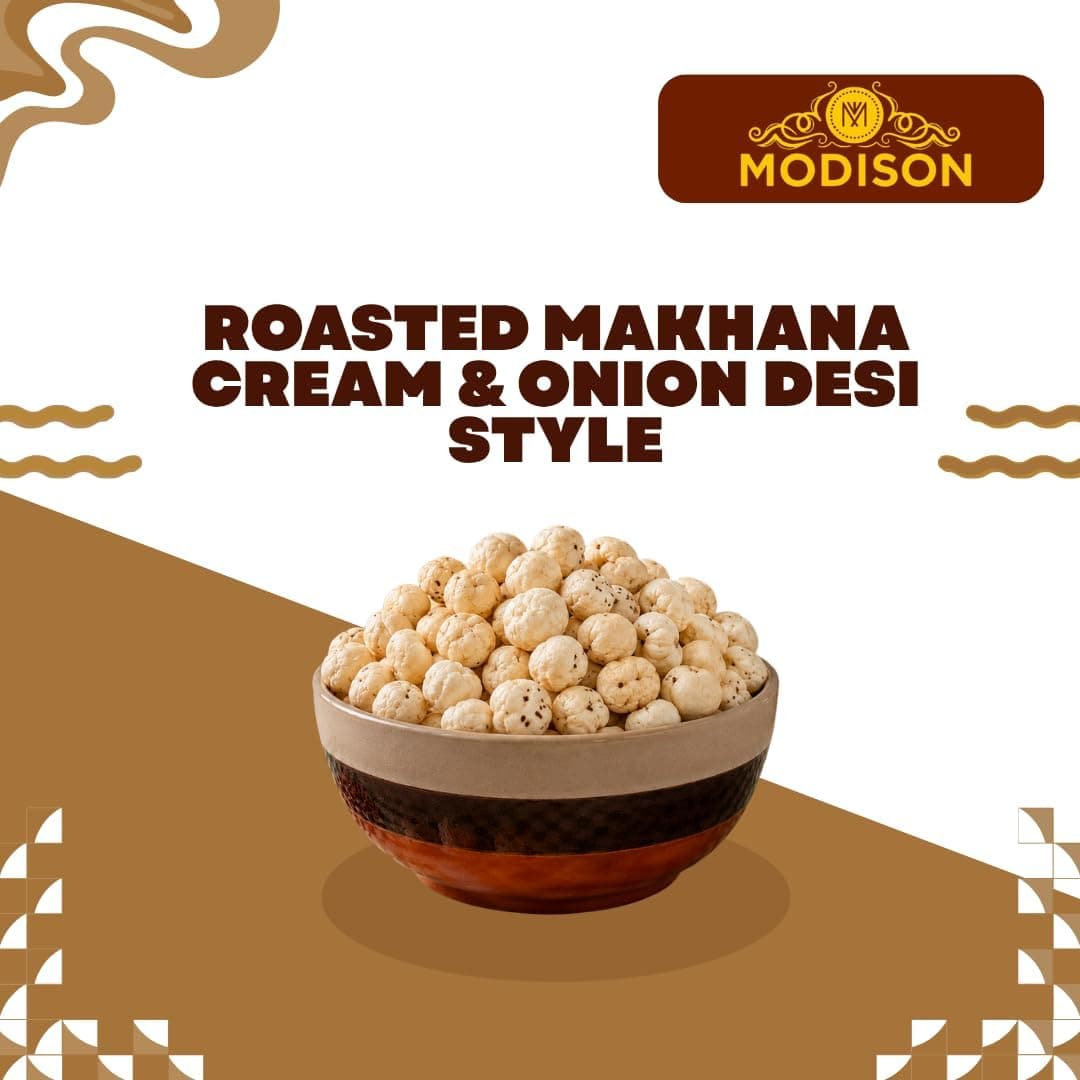 MODISON Roasted Makhana Healthy Snacks Cream Onion 80g product image 10
