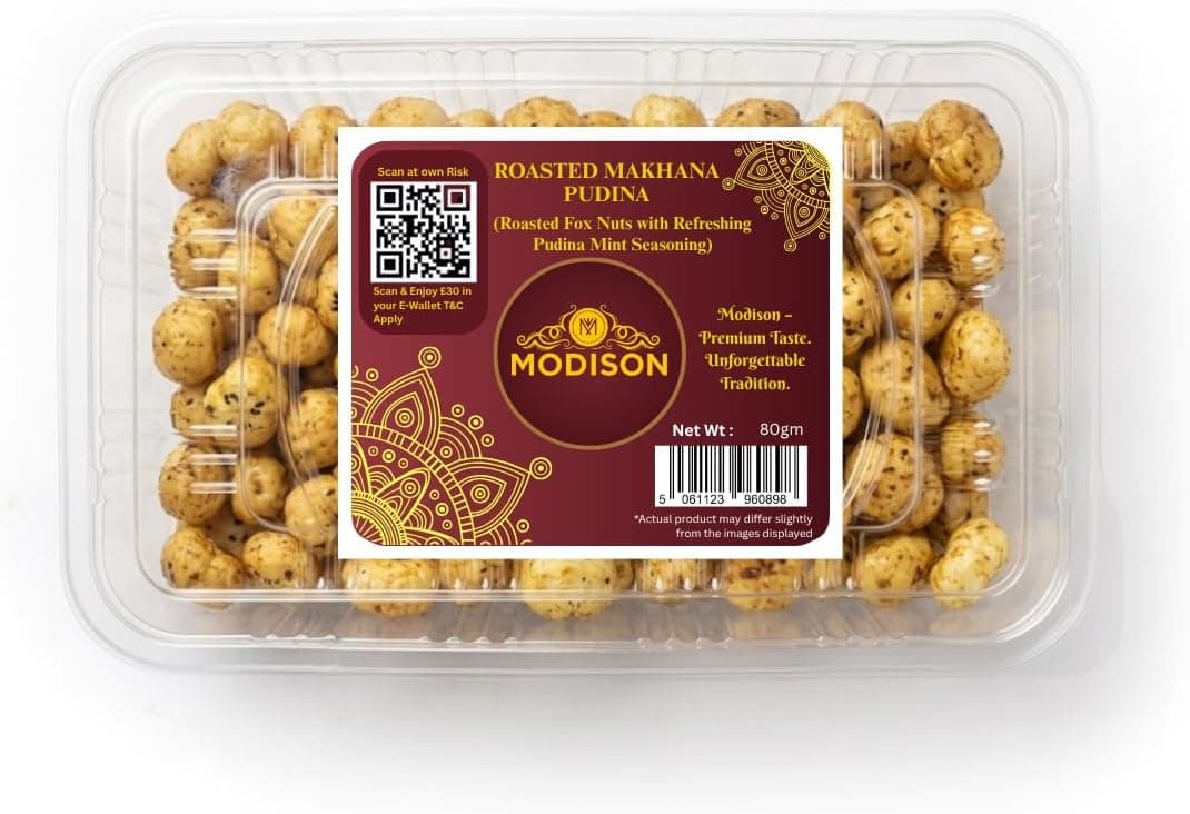 MODISON Roasted Makhana Healthy Snacks Pudina Flavour 80g product image 8