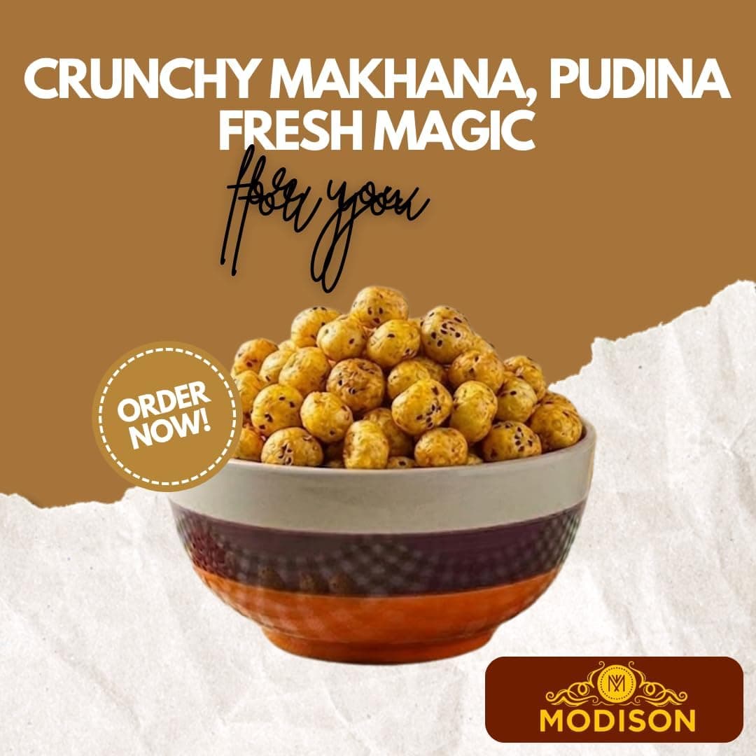 MODISON Roasted Makhana Healthy Snacks Pudina Flavour 80g product image 10