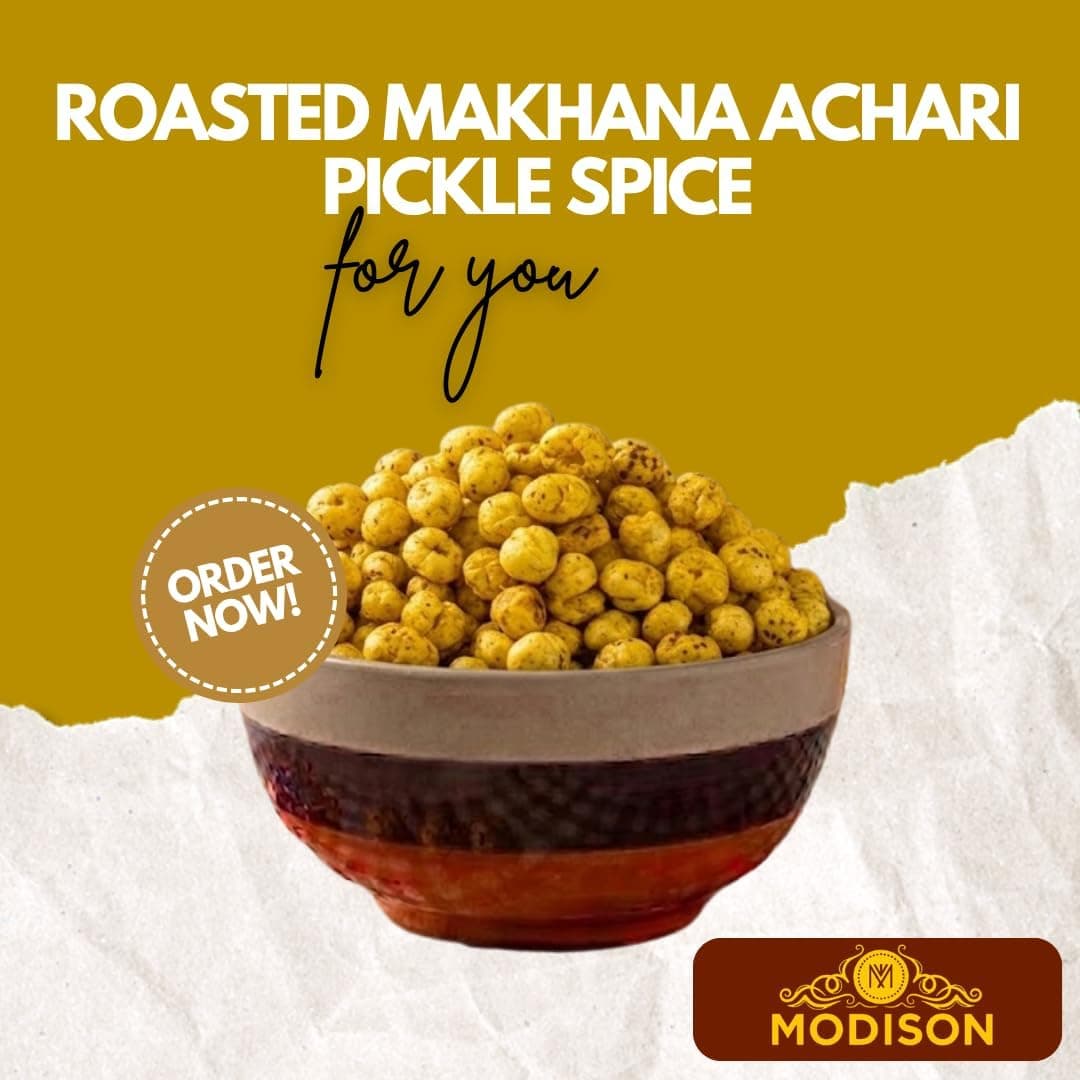 MODISON Roasted Makhana Healthy Snacks Achari Pickle Spice 80g product image 10