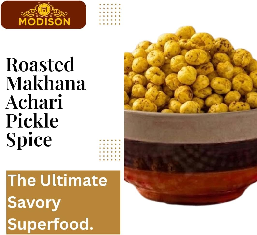 MODISON Roasted Makhana Healthy Snacks Achari Pickle Spice 80g product image 12