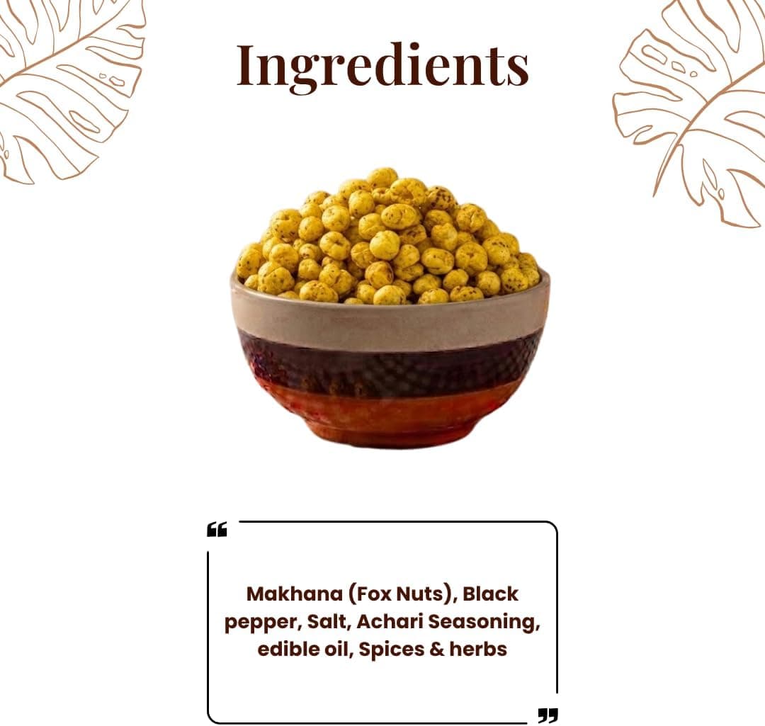 MODISON Roasted Makhana Healthy Snacks Achari Pickle Spice 80g product image 11