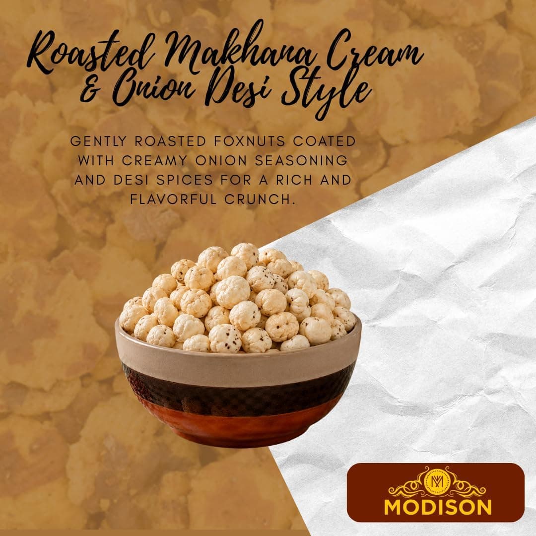 MODISON Roasted Makhana Healthy Snacks Cream Onion 80g product image 12