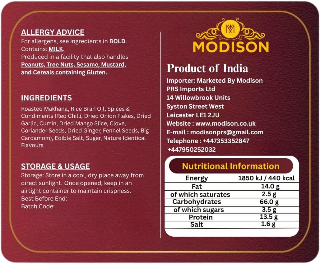 MODISON Roasted Makhana Healthy Snacks Zesty Mint 80g product image 9