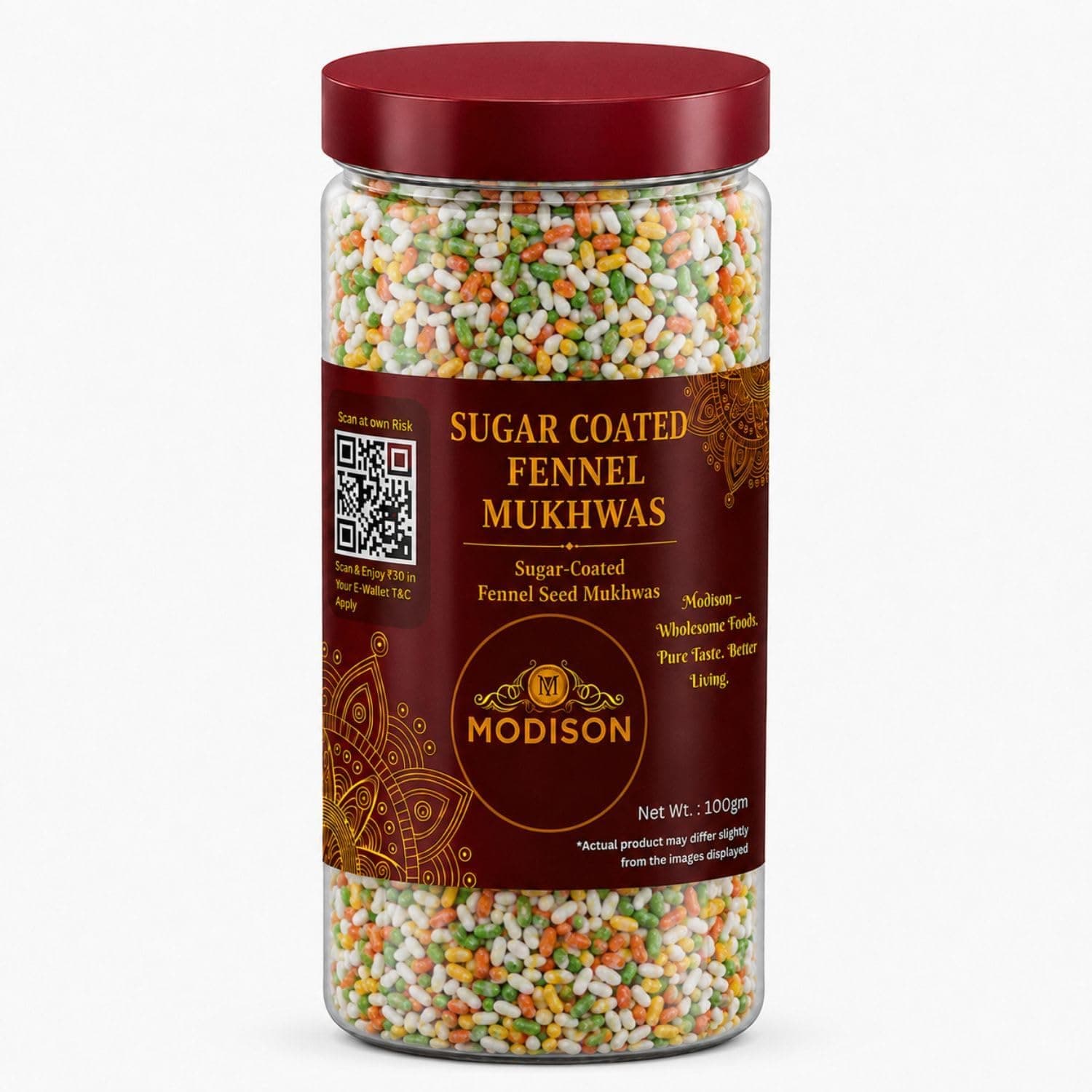 MODISON Sugar Coated Fennel Indian Mouth Freshener Saunf 100g product image 8