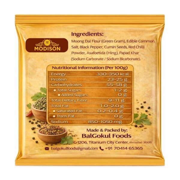 Modison Moong Papad – Authentic Crispy Papad UK - Image 2